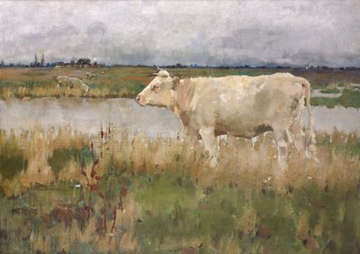 Een Lincolnshire-weide, c.1882-3 door Joseph Crawhall