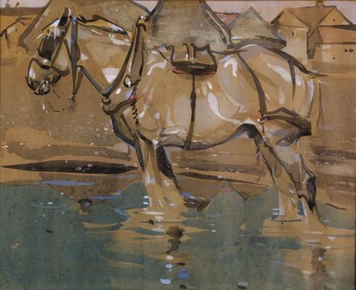 De Drinkplaats door Joseph Crawhall