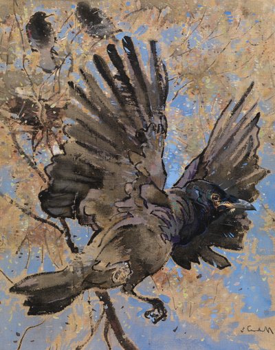 Het Nest van de Roeken door Joseph Crawhall