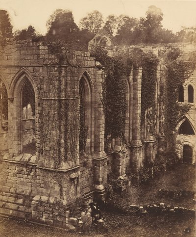 Fountains Abbey. De Refter en Keuken, 1850s door Joseph Cundall