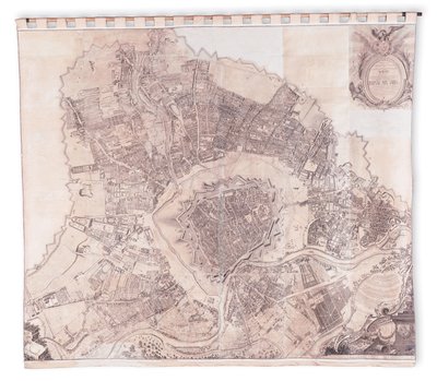 Wenen wandkaart door Joseph Daniel Huber
