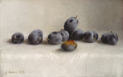 Twaalf pruimen door Joseph Decker