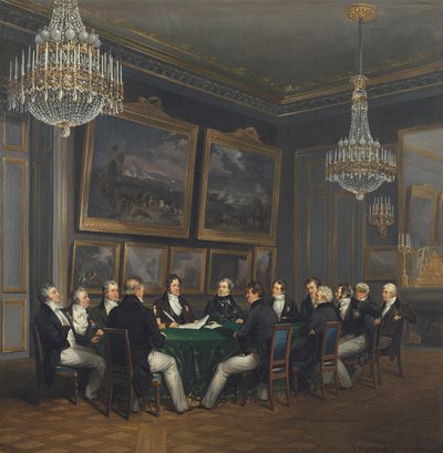 Louis Philippe (1773-1850) Hertog van Orleans, Ondertekent de Proclamatie van het Luitenant-Generaalschap van het Rijk, 31 juli 1830 door Joseph Desire Court