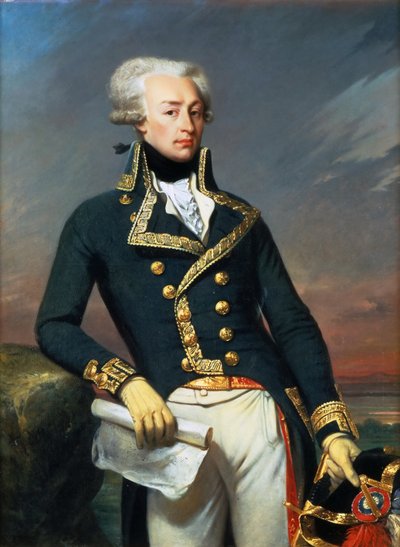 Portret van Gilbert Motier de Marquis De La Fayette als luitenant-generaal door Joseph Desire Court