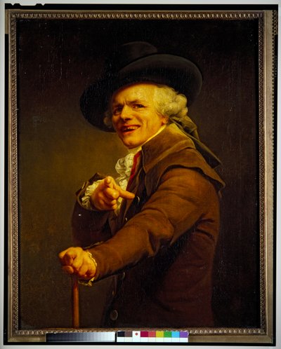 Zelfportret in Spot (Autoportrait en Moquer), ongedateerd door Joseph Ducreux