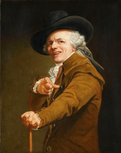 Zelfportret van de kunstenaar als spotter, c. 1793 door Joseph Ducreux