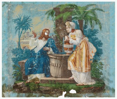 Christus en de vrouw van Samaria door Joseph Dufour et Cie.
