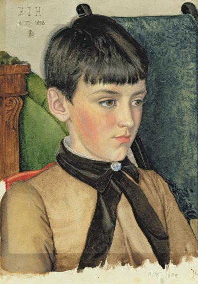 Portret van Isabella Harlock, 1888 door Joseph Edward Southall