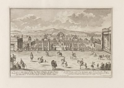 Rijschool van Graaf Paar in Wenen, 1719 door Joseph Emanuel Fischer von Erlach