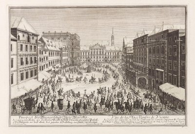 Wenen Neuer Markt Nieuwe Markt door Joseph Emanuel Fischer von Erlach