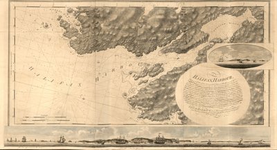 De kust van Nova Scotia; met de diversiteit van de kust en het landschap eromheen: de banken, rotsen, ondiepten, dieptes, enz. Met opmerkingen en aanwijzingen voor de navigatie en piloot. door Joseph F. W. Des Barres