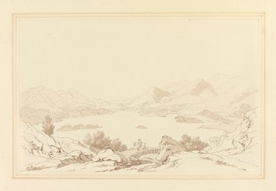 Algemeen uitzicht op het meer van Derwent Water door Joseph Farington