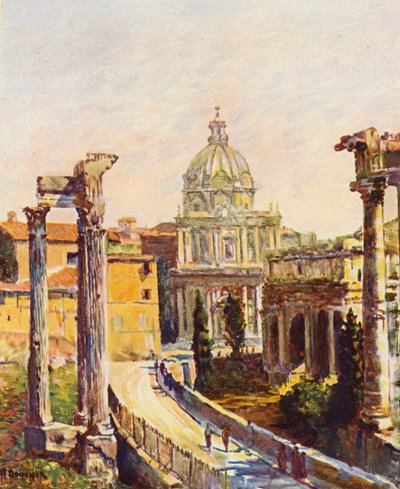 Rome: La Forum gezien vanaf het Capitool door Joseph Felix Bouchor