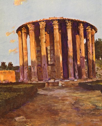 Rome: Le Temple de Vesta door Joseph Felix Bouchor
