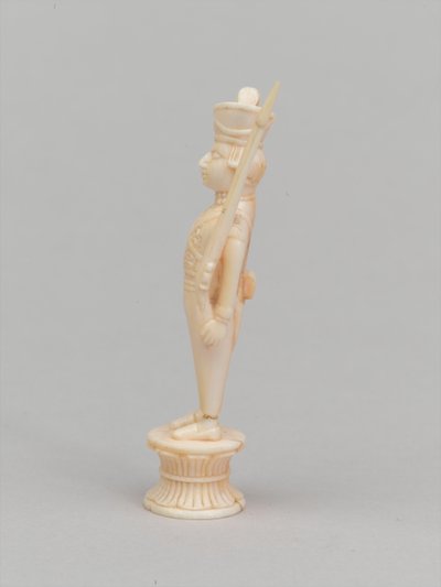 Witte pion, schaakstuk, India, circa 1820 door Joseph Felix Bouchor
