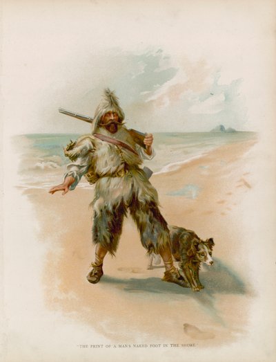 Illustratie voor Robinson Crusoe door Joseph Finnemore