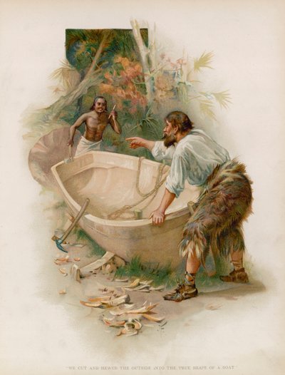 Illustratie voor Robinson Crusoe door Joseph Finnemore