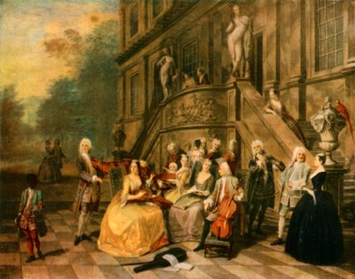 Muziekfeest in Wanstead House door Joseph Frans Nollekens