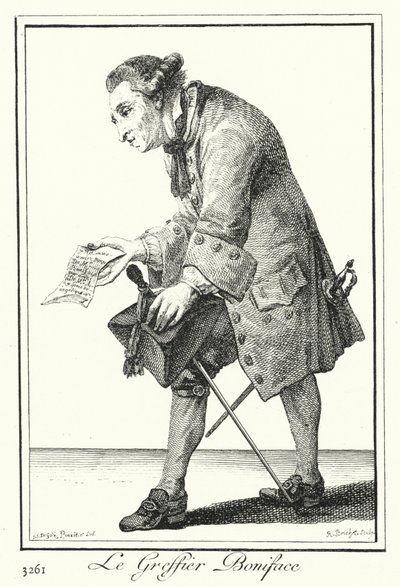 De klerk Boniface door Joseph Franz von (after) Goez