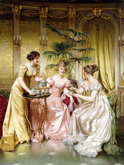 Drie voor thee door Joseph Frederick Charles Soulacroix