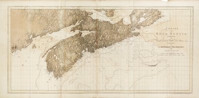 Een kaart van Nova Scotia door Joseph Frederick Wallet DesBarres