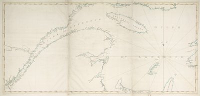 Kaart van de Golf en Rivier van St. Lawrence, c.1778 door Joseph Frederick Wallet DesBarres
