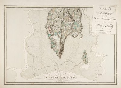 De omgeving van Fort Cumberland in de Baai van Fundy door Joseph Frederick Wallet DesBarres