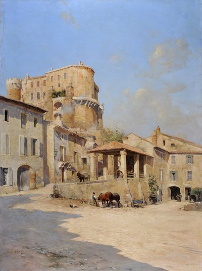 Kasteel van Isnard in Suze-la-Rousse door Joseph Garibaldi