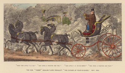 De Eerwaarde "Tommy" Onslow (Lord Cranley), "De Vader van de Vierspan," Mei 1804 door Joseph Grego