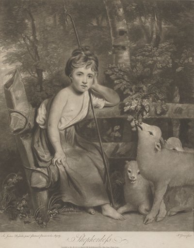 Herderin (Miss Mary Palmer als de Jonge Herderin) door Joseph Grozer