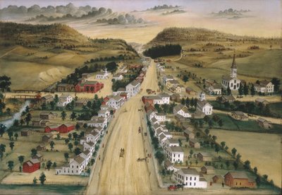 Uitzicht op Poestenkill, New York, c.1870 door Joseph H. Hidley