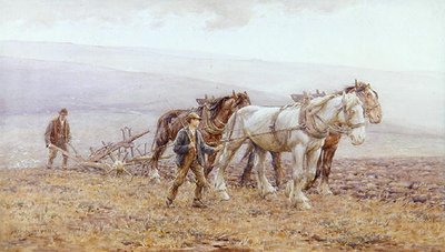 Ploegen op de Downs door Joseph Harold Swanwick