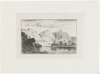 Berglandschap Berglandschap aan de Aar door Joseph Hartogensis