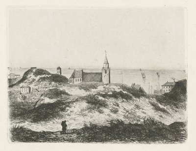 Gezicht op Scheveningen door Joseph Hartogensis