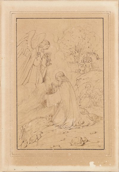 Christus op de Olijfberg door Joseph Hasslwander