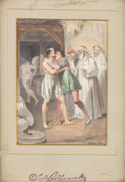 Vrijlating van christelijke gevangenen door vertegenwoordigers van de Trinitarische Orde door Joseph Hasslwander