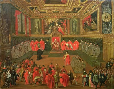 Audiëntie bij de Doge in het College van het Ducale Paleis door Joseph Heintz