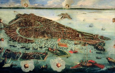Vogelvlucht van Venetië door Joseph Heintz der Jüngere