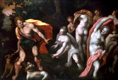 Diane en Acteon, ca. 1584-1609 door Joseph Heintz the Elder