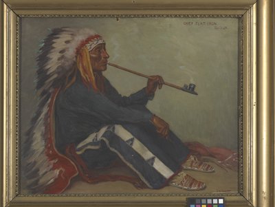 Chief Flat Iron, Sioux door Joseph Henry Sharp