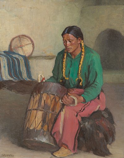 Taos Ceremoniële Trom door Joseph Henry Sharp
