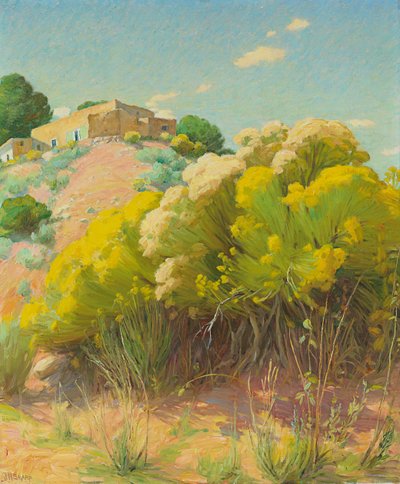 Taos Studio door Joseph Henry Sharp