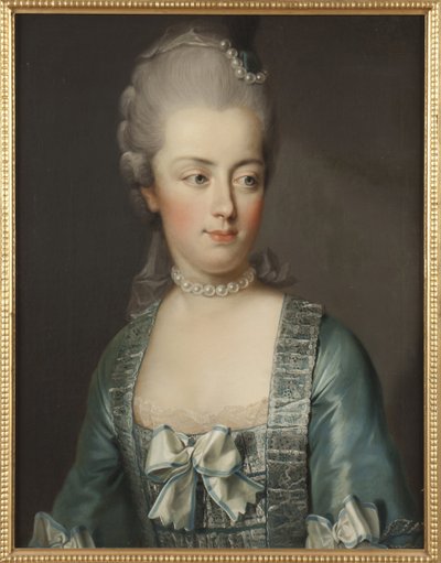 Portret van Aartshertogin Marie Antoinette van Oostenrijk (1755-1793), Koningin van de Fransen door Joseph Hickel