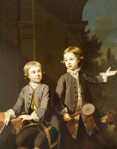 Dubbelportret van Henry Penruddocke Wyndham en zijn Broer Wandham, driekwart lengte, 1743 door Joseph Highmore