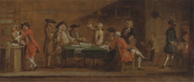 Figuren in een taverne of koffiehuis door Joseph Highmore