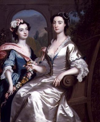 Mevrouw Elizabeth Birch en Haar Dochter door Joseph Highmore