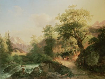 Bos bij Wenen, 1852 door Joseph Hoger