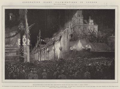 Kroningsnachtverlichting in Londen door Joseph Holland Tringham