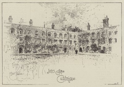 Jesus College, Cambridge door Joseph Holland Tringham