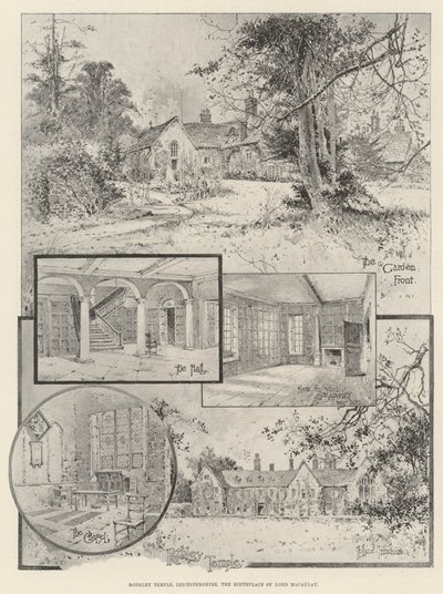 Rothley Temple, Leicestershire, de Geboorteplaats van Lord Macaulay door Joseph Holland Tringham